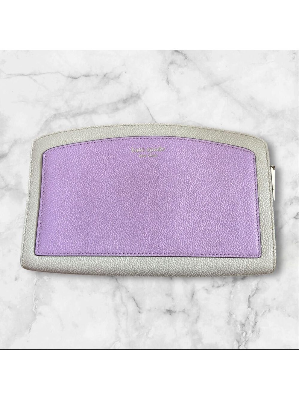 Kate Spade Margaux medium convertible crossbody bag in a purple and cream color